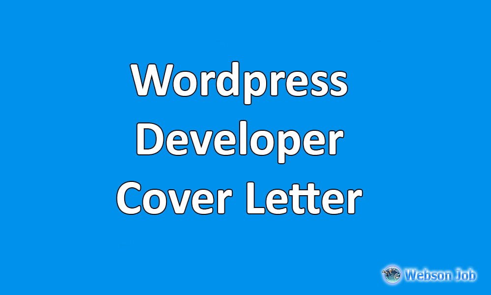 wordpress developer cover letter sample for upwork